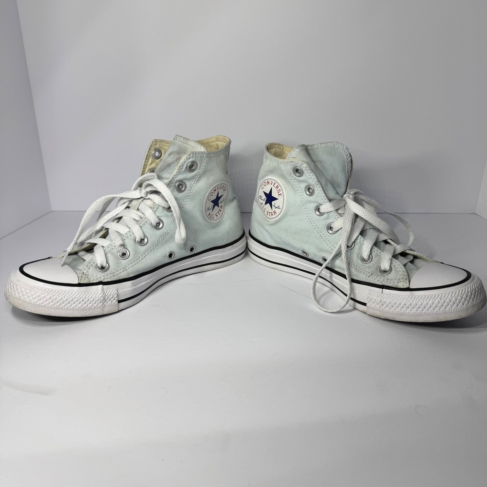 Converse Chuck Taylor All Star High Top Sneakers Polar‎ Blue Canvas Shoes M5/W7